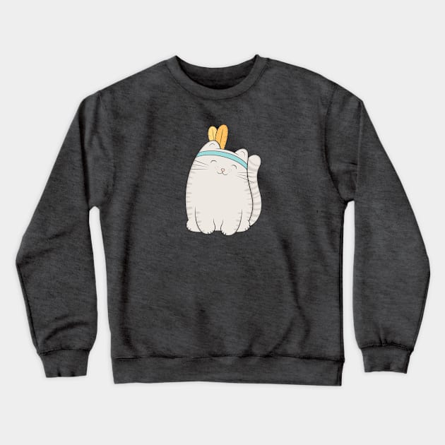 fin, the cat Crewneck Sweatshirt by kimvervuurt